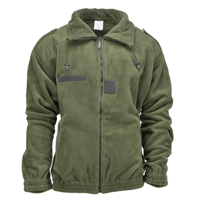 Veste polaire militaire française originale polaire chaude renforcée col montant olive NEUF