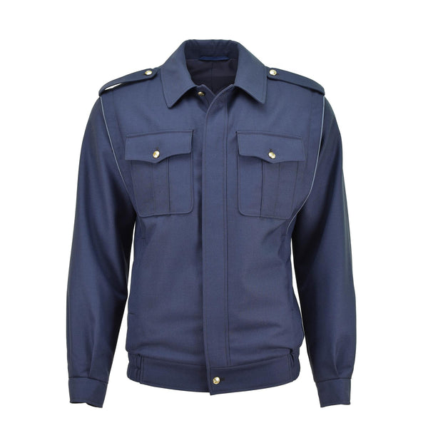 Echt Tsjechisch militair blauwe blouse jas Golden Knopen Casual Army Blouson Nieuw