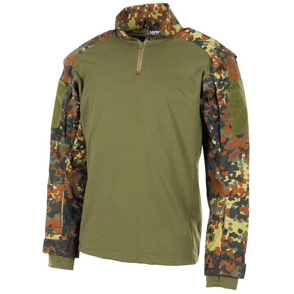 Chemises de style militaire américain de marque MFH, camouflage flecktarn, combat tactique sur le terrain, NEUF