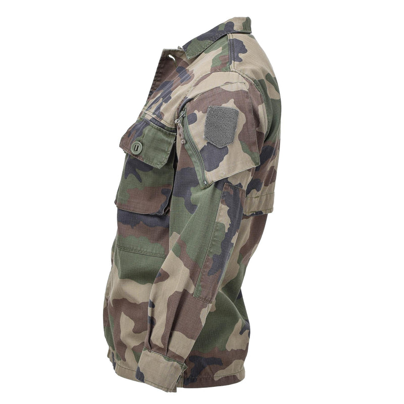 Veste de campagne militaire française originale, chemises de camouflage légères en ripstop CCE