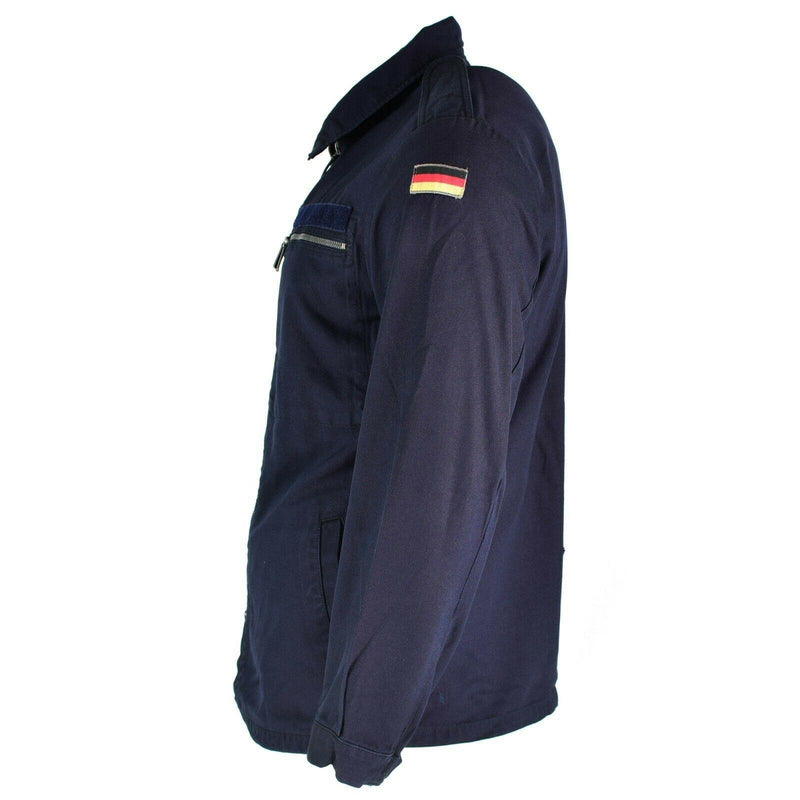 Veste de marine originale de l'armée allemande, veste de pont bleu marine zippée en aramide résistant au feu