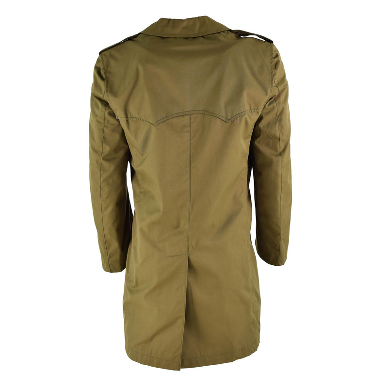 Origineel Italiaans leger Trenchcoat Khaki Blue Plain Color Raincoat Militair probleem