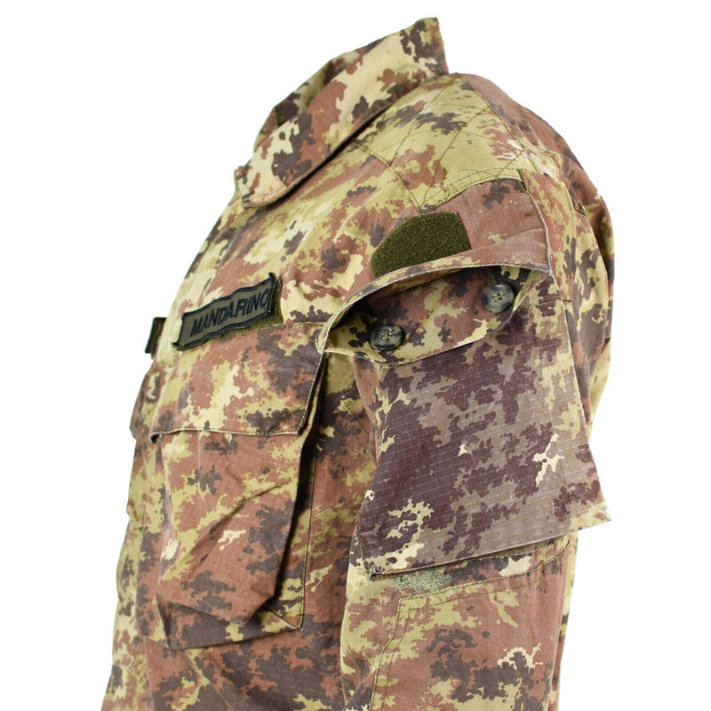 Véritable veste de combat de l'armée italienne Rip Stop Vegetato camouflage ACU