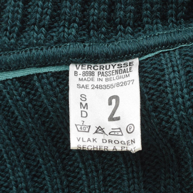 Originele Belgische militaire commando -pullover warm gebreide wollen trui groen nieuw