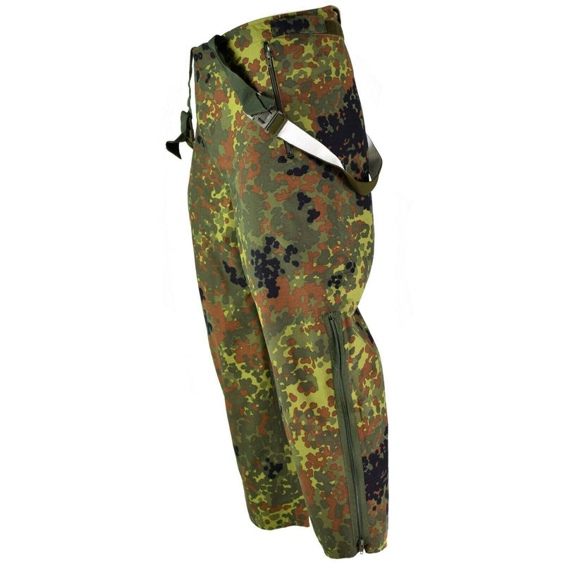 Echt Duitse leger broek Goretex Bib n brace flecktarn broek over het algemeen nieuw