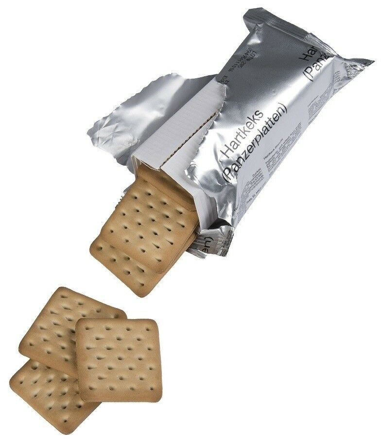 Véritable paquet de nourriture de survie de l'armée allemande Biscuits d'extérieur 125 g Crackers MRE de l'OTAN