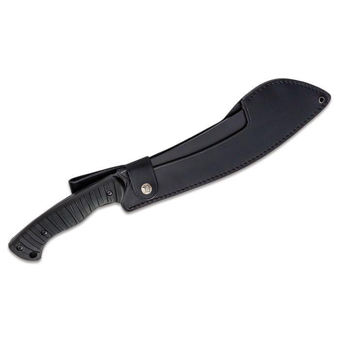 Couteau à lame fixe en acier inoxydable noir Fox Knives Brand Italy Macho 680T