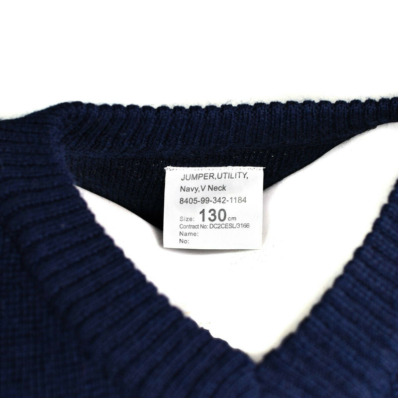 Echte Britse politie-pullover hulpprogramma Jumper Blue V-hals trui nieuw