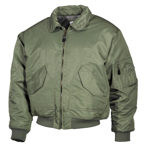 Veste de vol style bombardier de l'armée américaine, uniforme de temps froid olive pour équipage des forces aériennes