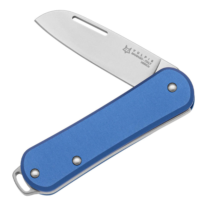 Couteau de poche pliant Fox Knives VULPIS FX-VP108 SB en acier inoxydable N690Co bleu