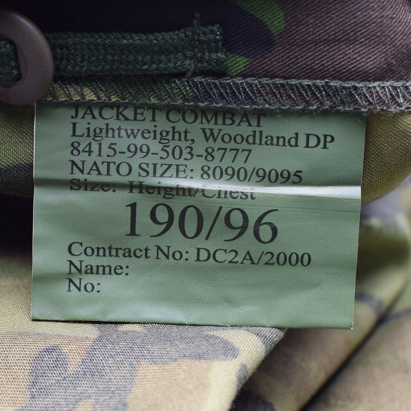 Veste de combat militaire originale de l'armée britannique DPM 95 légère NEUF