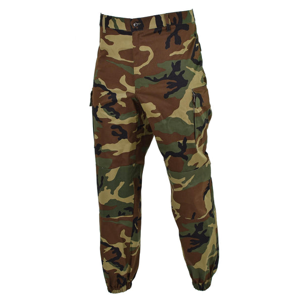 Originele Italiaanse militaire vrachtbroek Combat Woodland Camo Field broek Nieuw