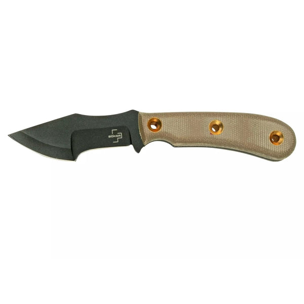 Boker Plus Micro Tracker Lame fixe en acier au carbone 1095 Outil de survie EDC