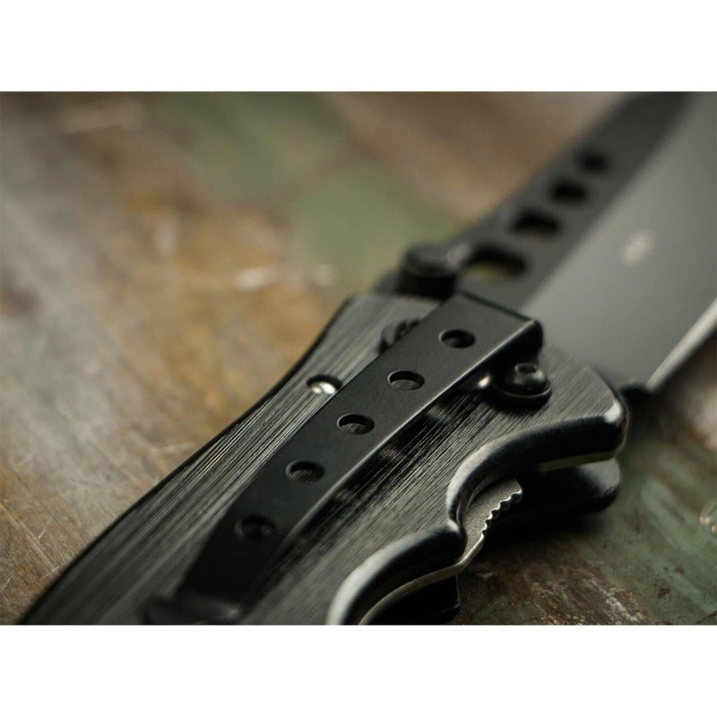 Couteau de poche pliant BOKER Special Forces Tanto en acier 440A avec manche en aluminium noir