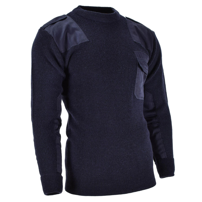 Mil-Tec Brand Men Sweater Duitse pullover commando jumper marineblauwe trui wol