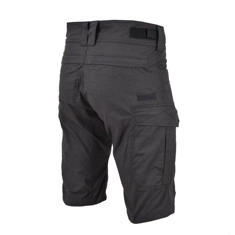 Short de style militaire de marque MFH bermuda noir en coton ripstop robuste uniforme NEUF