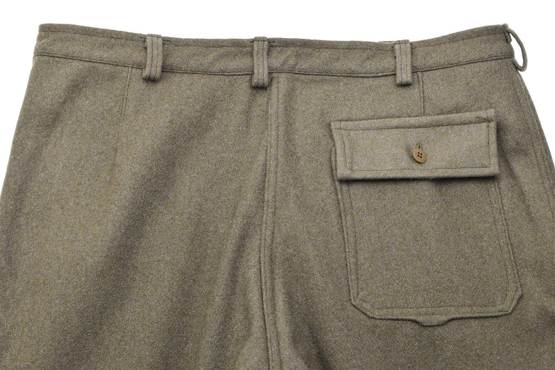 Pantalon militaire italien authentique, pantalon de costume d'uniforme en laine olive, pantalon de l'armée