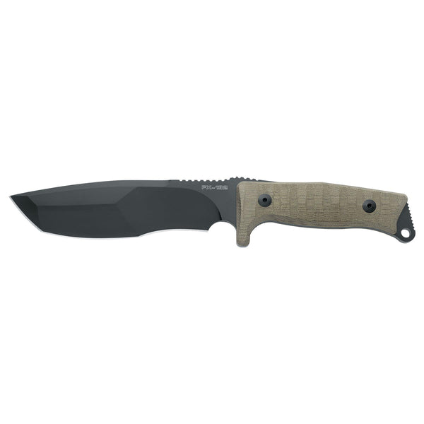 Fox Knives FX-132 Mgt Trapper Fixed Tactical Mes Field Tanto N690co Black Blade