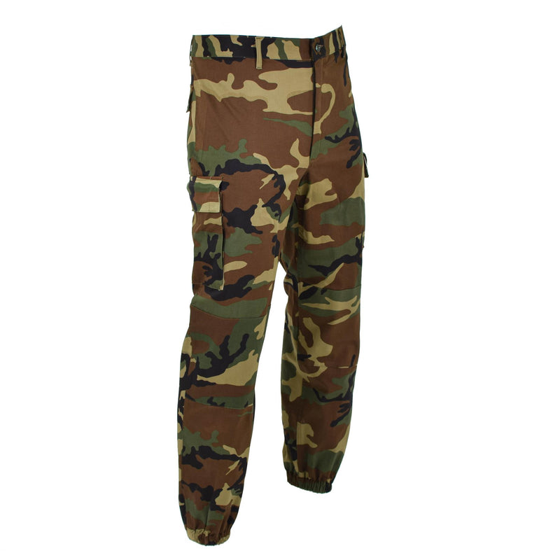 Originele Italiaanse militaire vrachtbroek Combat Woodland Camo Field broek Nieuw