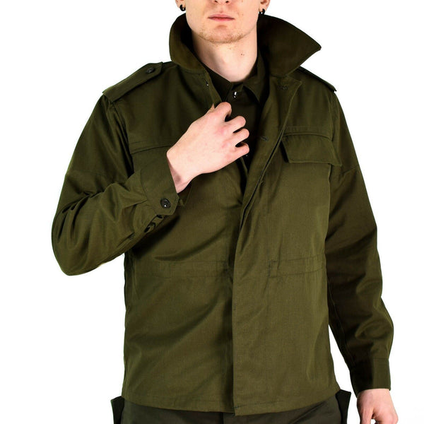 Veste de campagne originale de l'armée tchèque vintage M85 militaire vert olive militaire NEUF