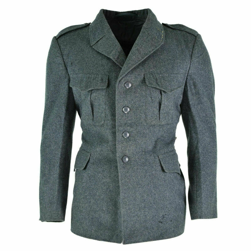 Veste en laine véritable de l'armée suisse, uniforme militaire suisse gris