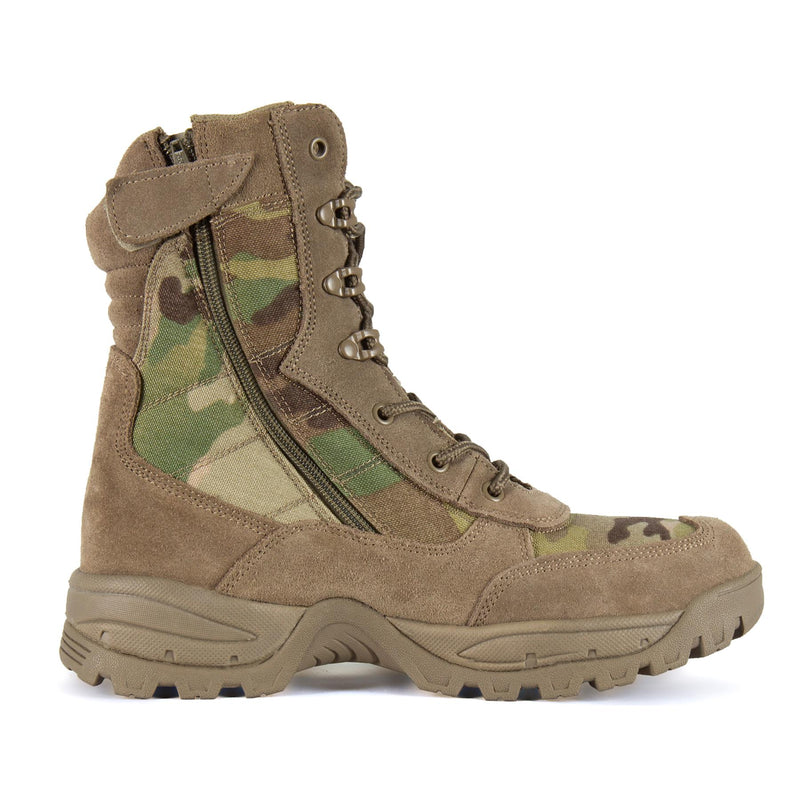 Teesar Tactical Multicam Boots Side Zip Hunting Hiking Trekking Duty Footwear