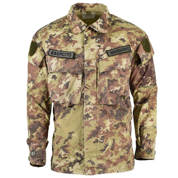 Véritable veste de combat de l'armée italienne Rip Stop Vegetato camouflage ACU