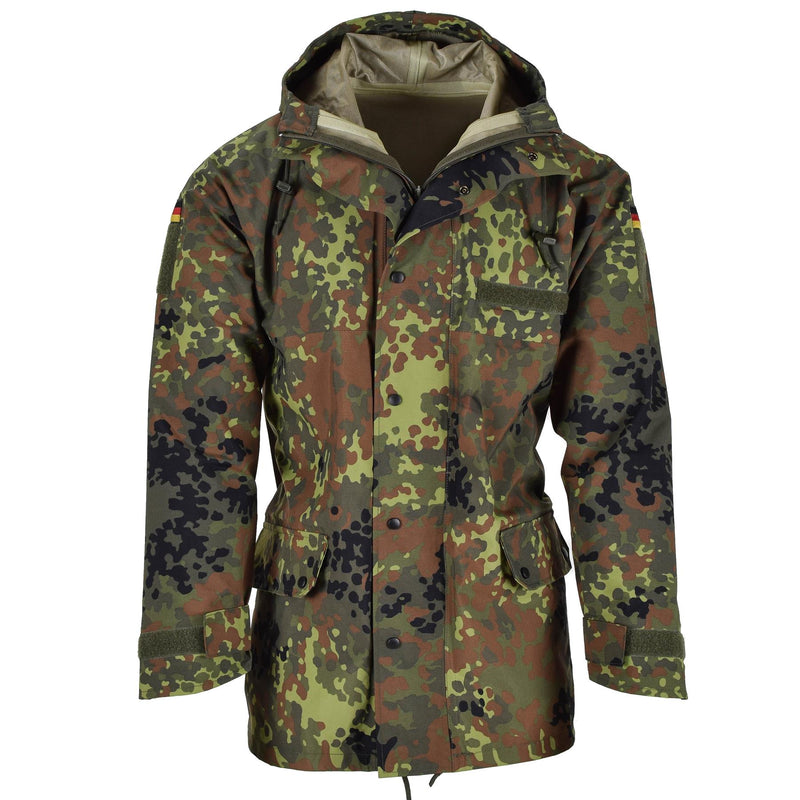 MIL-TEC-merk Duitse legerveldjack Goretex Flecktarn Camo waterdichte regen