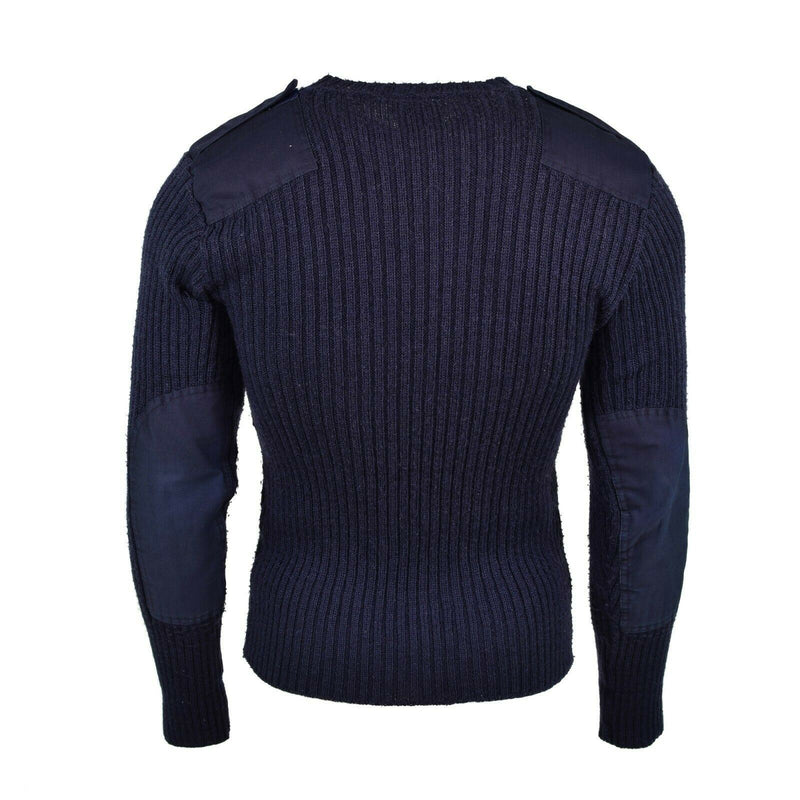 Originele Britse leger marineblauw trui commando jumper trui ronde nekwol