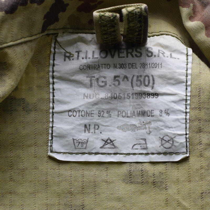 Véritable veste de combat de l'armée italienne Rip Stop Vegetato camouflage ACU