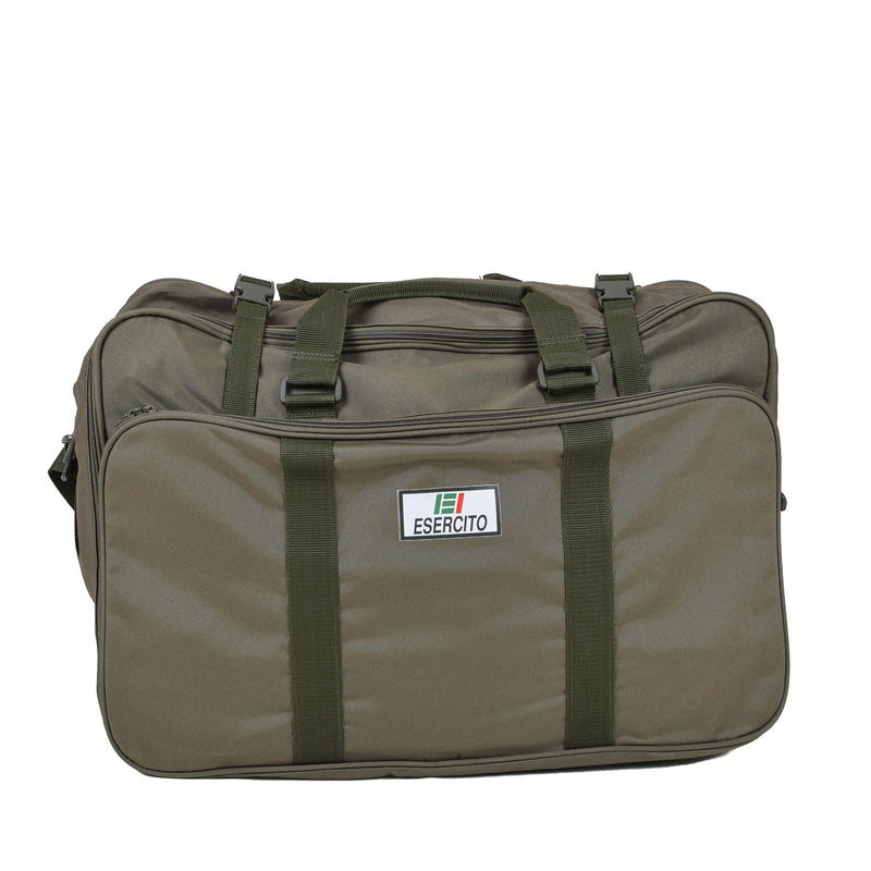 Véritable sac de sport de l'armée italienne 60 l avec logo Esercito et bretelles réglables Olive