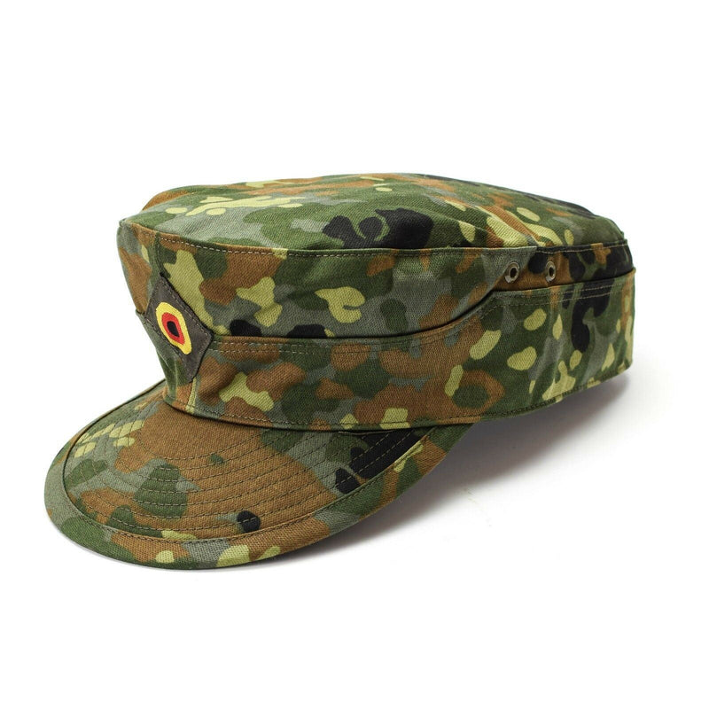 Véritable casquette Flecktarn de l'armée allemande originale BW Woodland Camo militaire chapeau NEUF