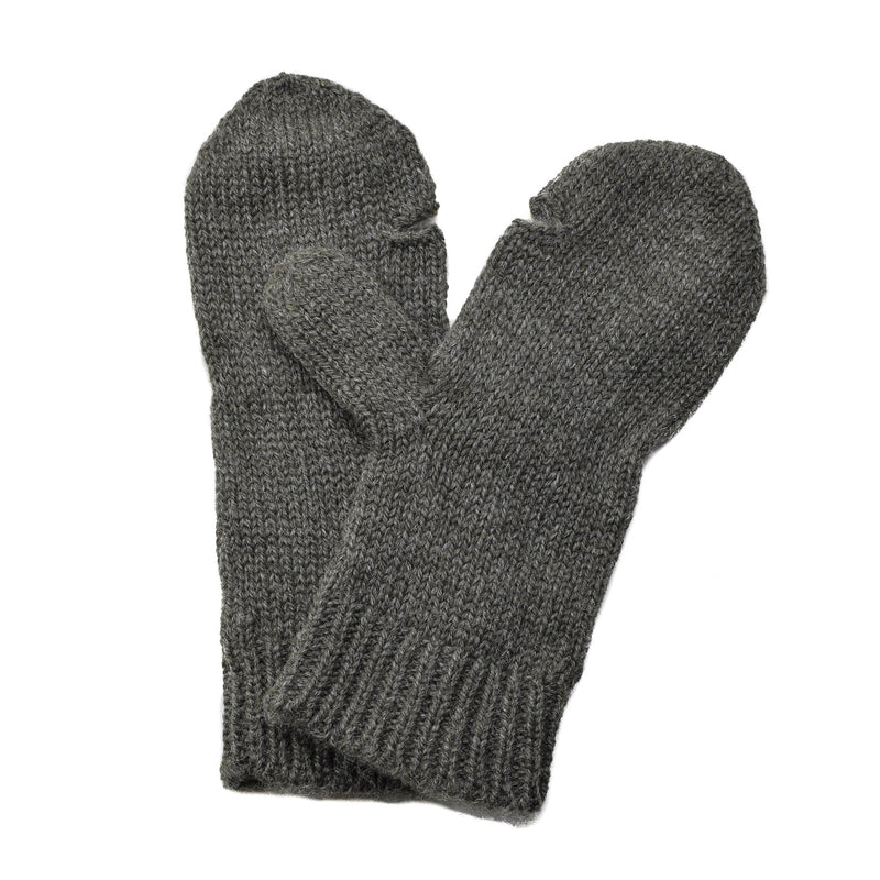 Gants en laine grise véritable de l'armée suisse, mitaines respirantes et chaudes pour la neige et le froid