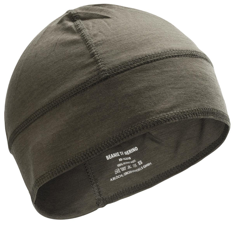 Blochl Brand Militaire stijl Merino Wool Beanie Ademend Watch Hat Olive Nieuw