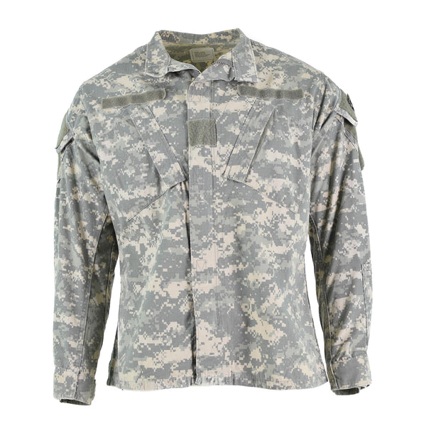 Echte Amerikaanse legertroepen veldjack BDU digitale acu camo shirts militair probleem