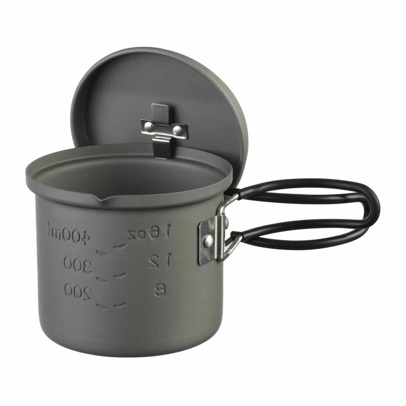 Esbit lichtgewicht pot 625 ml camping hard geanodiseerd aluminium vouwhandgreep grijs