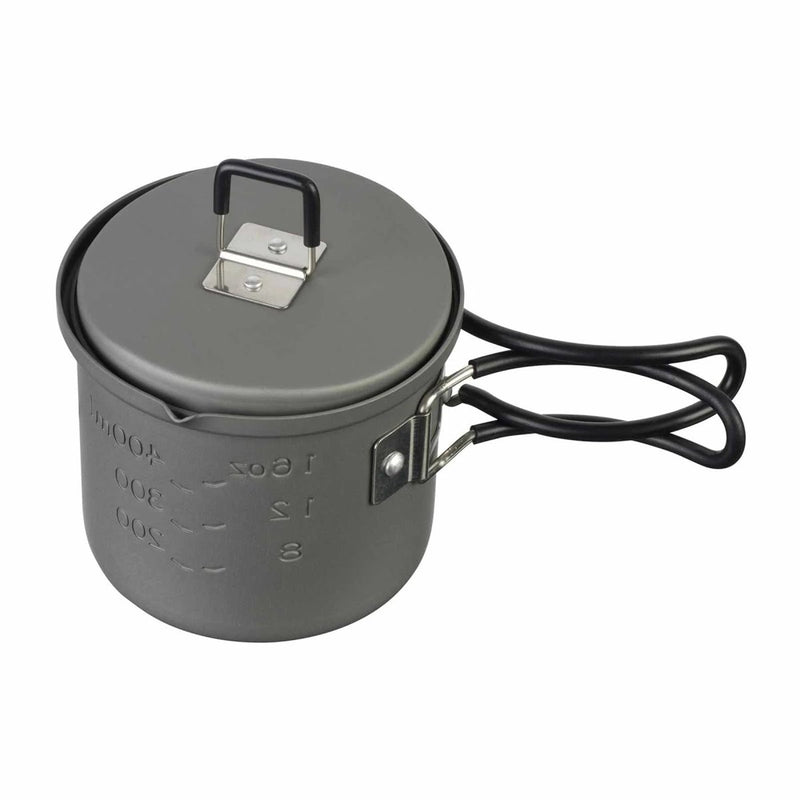 Esbit lichtgewicht pot 625 ml camping hard geanodiseerd aluminium vouwhandgreep grijs