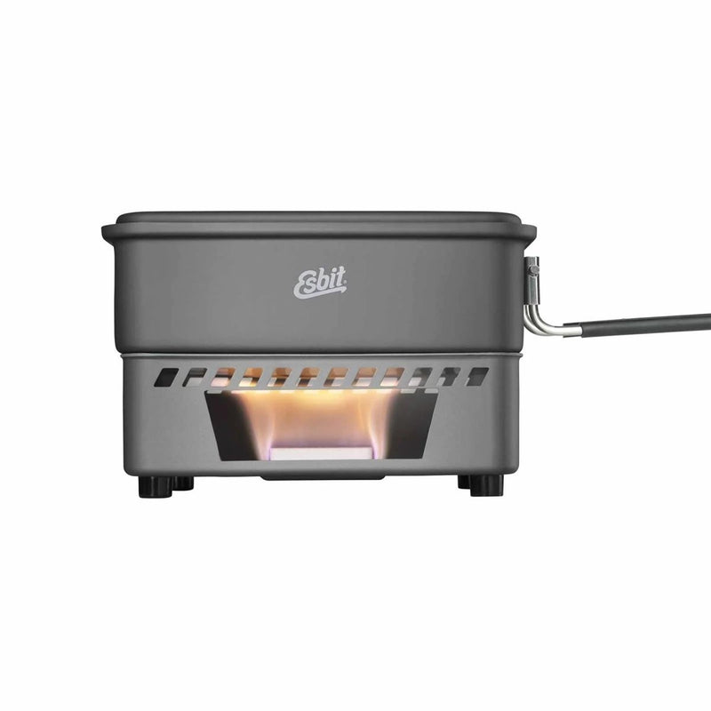 Ensemble de cuisson à carburant solide Esbit Camping 1100 ml Pot Hard Anodisé en aluminium Gray