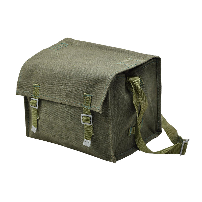 Origineel Pools leger schouder vintage olijfgroen haversack retro broodtas nieuw