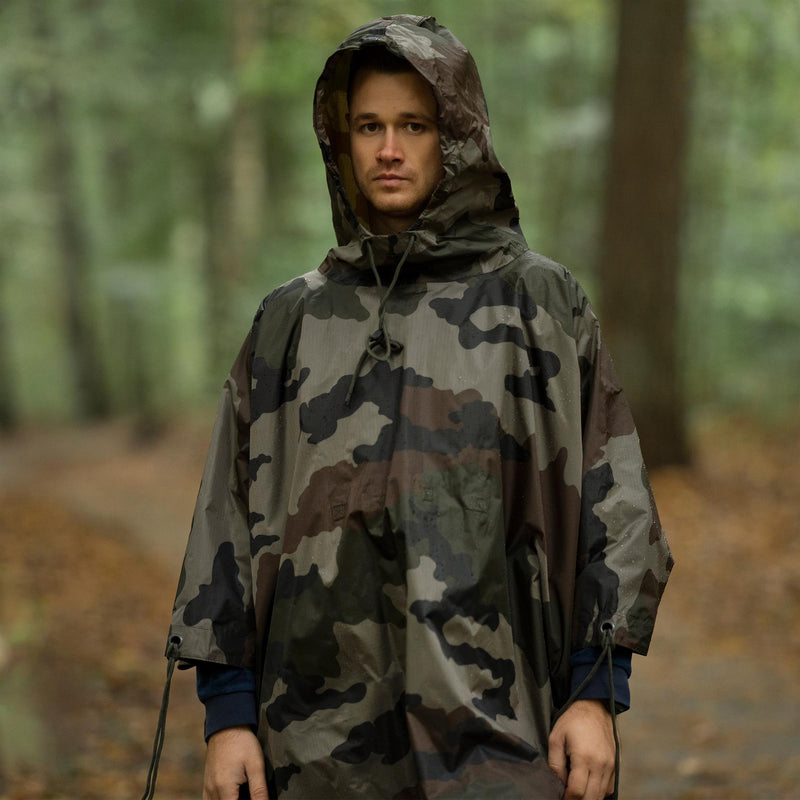 Poncho imperméable de style militaire de marque RipStop de pluie de style militaire CCE Camouflage