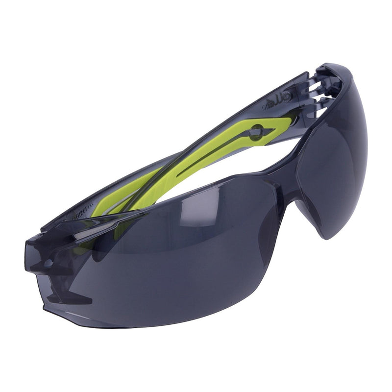 Lunettes de sécurité tactiques Bolle SILEX+ Monture noire et jaune Verres fumés Protection UV