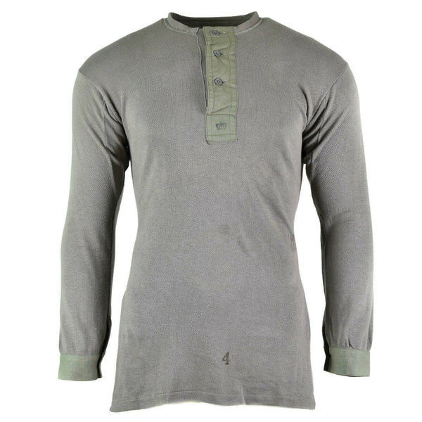 WWII Echt Zweeds Leger Gray Shirt Militair Surplus Undershirt Cold Weer Onderstekend