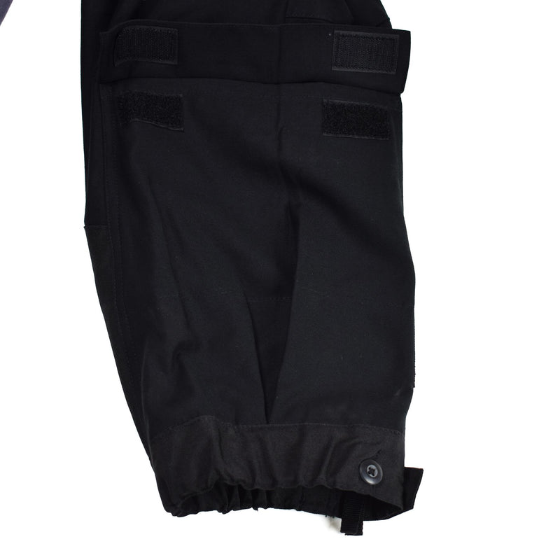 Pantalon de tanker thermique suédois authentique m90 Pantalon BDU noir avec bretelles NEUF