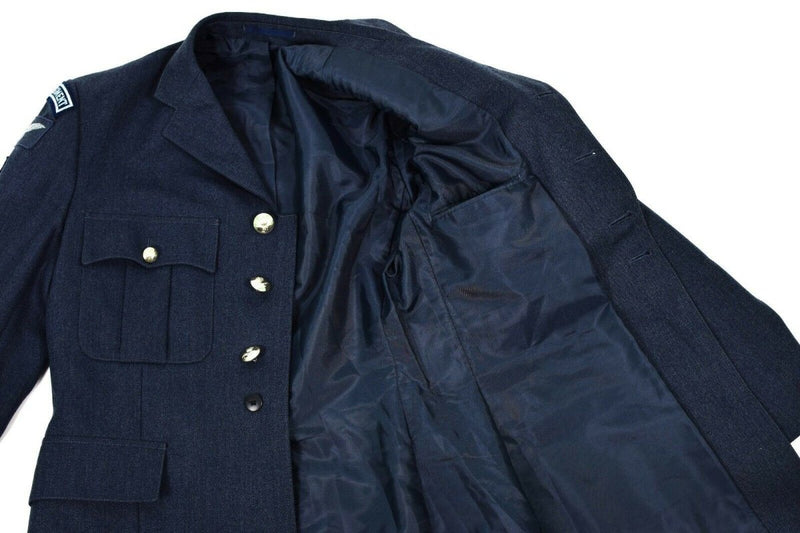 Véritable veste militaire britannique de cérémonie Air Force RAF bleu militaire NEUF