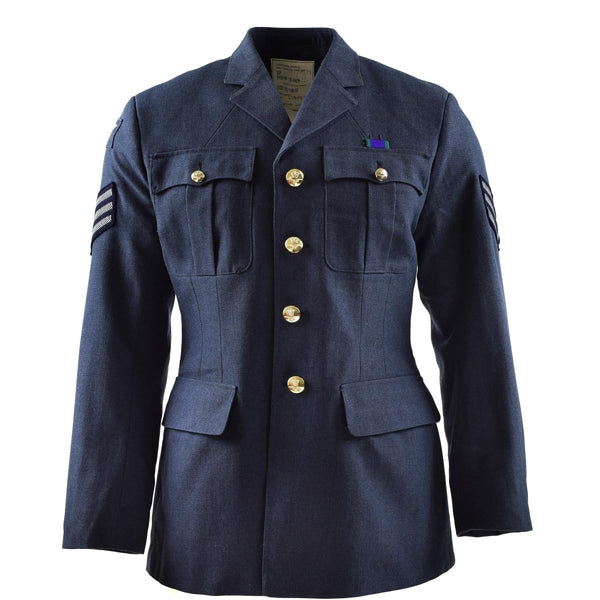 Véritable veste militaire britannique de cérémonie Air Force RAF militaire bleu