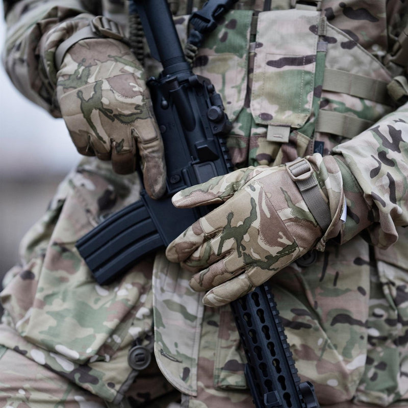 Echte Britse militaire tactische leerhandschoenen lichtgewicht MTP handbescherming