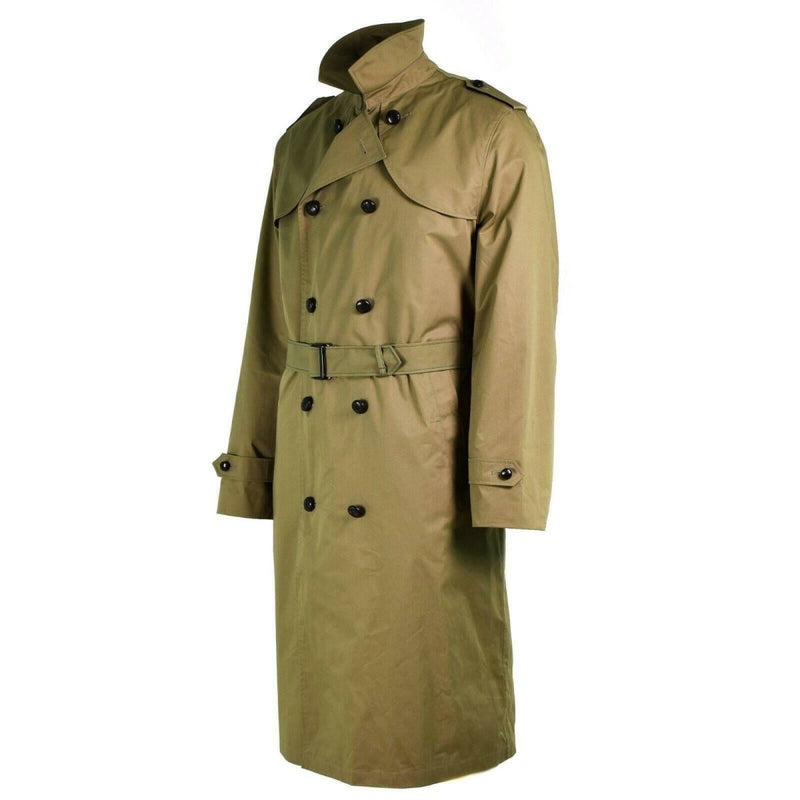 Véritable manteau de l'armée néerlandaise Trench-coat long kaki pour officier NEUF