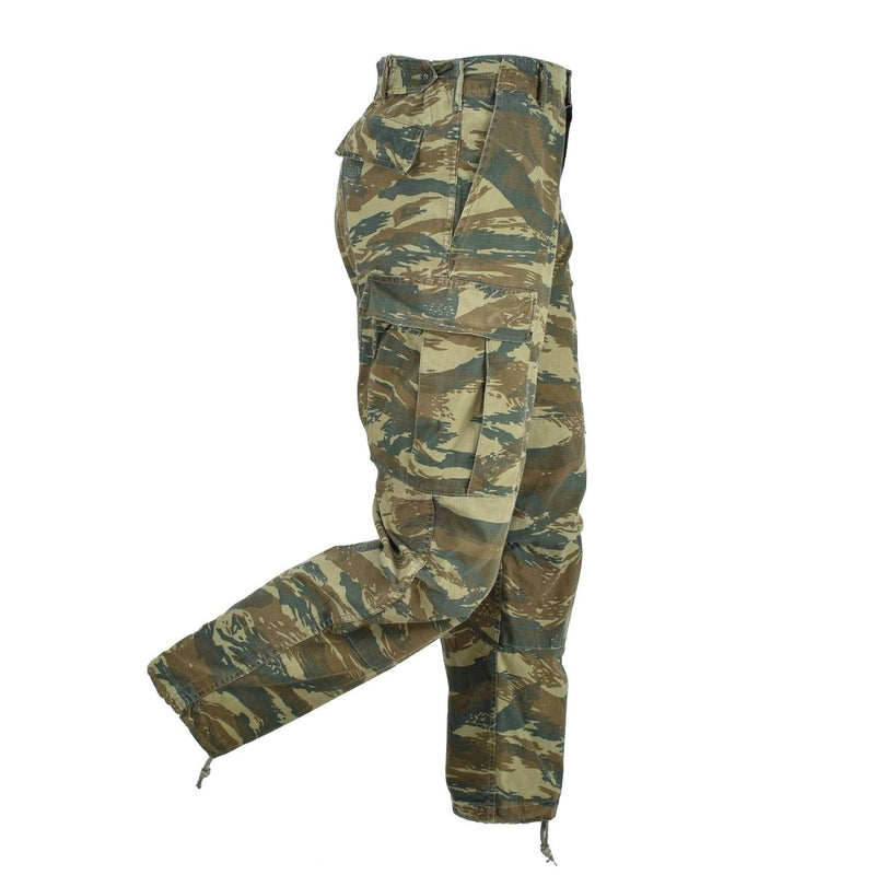 Echte Griekse leger BDU -broek hagedis camo ripstop Griekenland militaire surplus broek