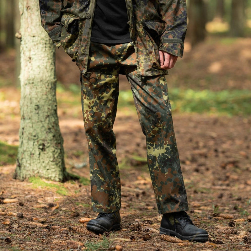 Pantalon cargo de style militaire allemand, pantalon de combat de l'armée de camouflage flecktarn ACU