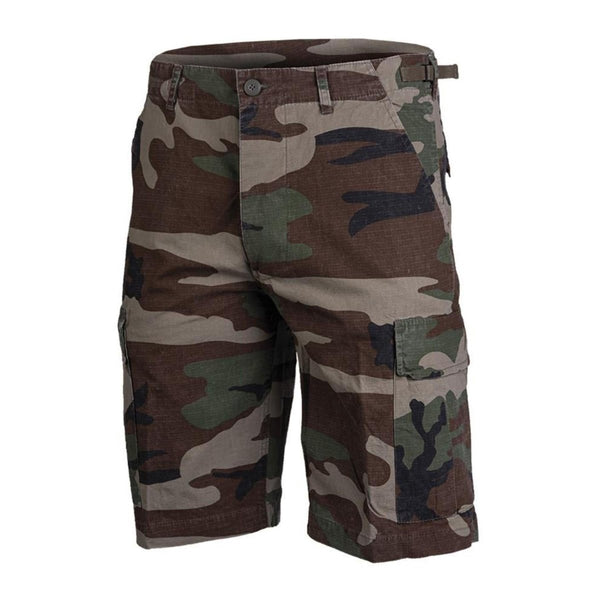 Mil-Tec Brand U.S. Army Style Vooruitgevoerd Woodland Camo Lichtgewicht Ripstop-shorts